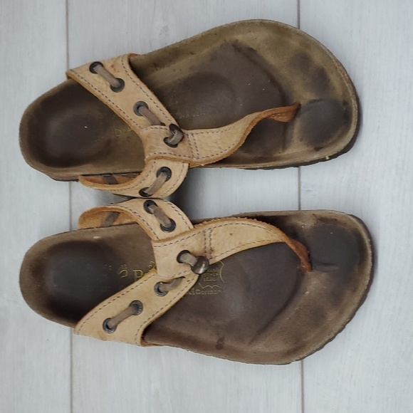 Birkenstock Papillio Womens T strap Leather Sandals Flats shoes sz 37/6 - Picture 4 of 11